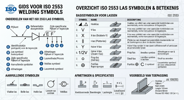 Lassen in de metaalbewerking: processen, lassymbolen en lasposities