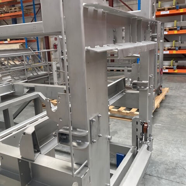 RVS 316 H-frame (lift-onderdeel) met rondom afgelaste naden – hygiënisch voor toepassing in de food industrie.